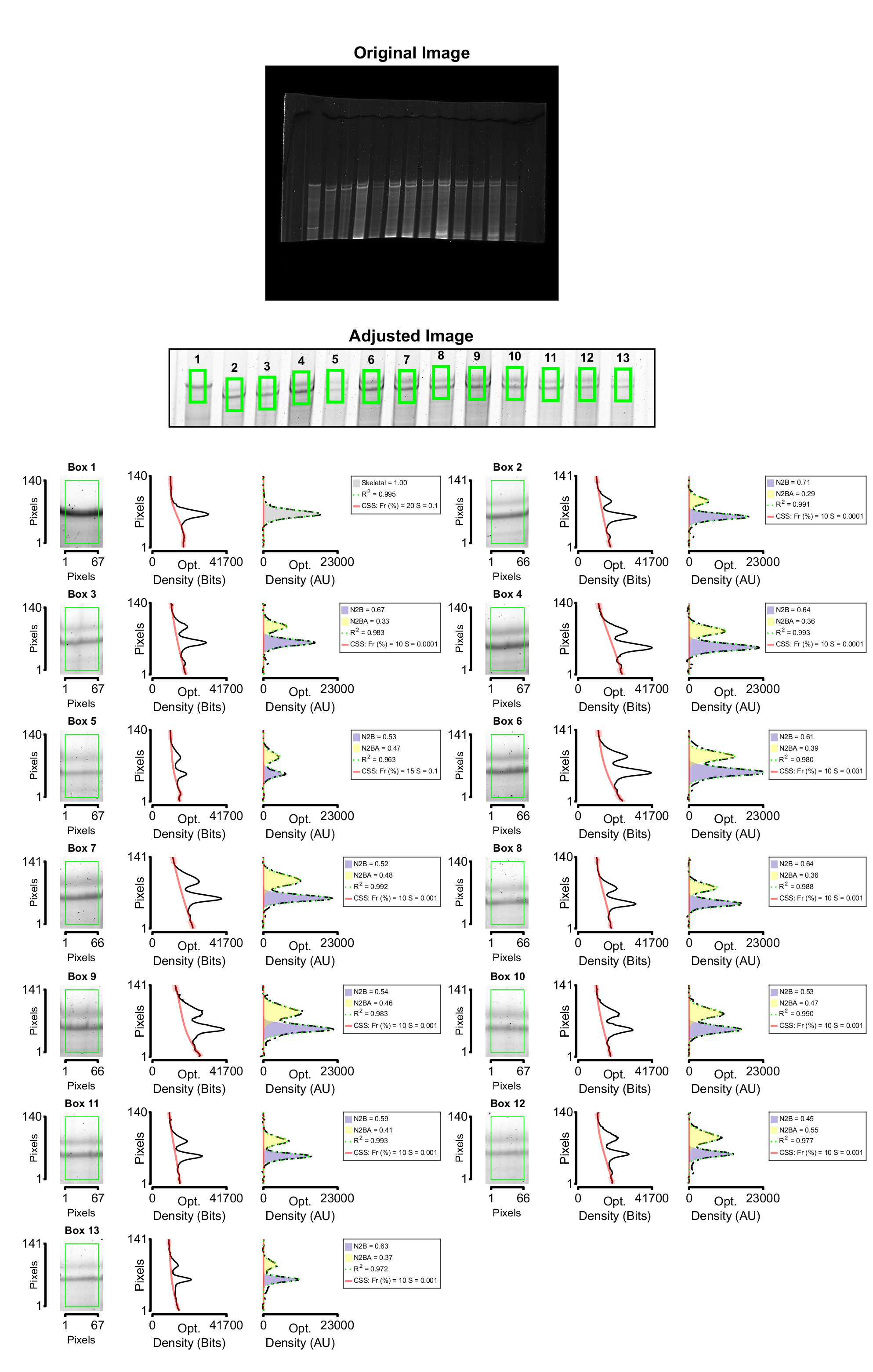 Summary plot box layout